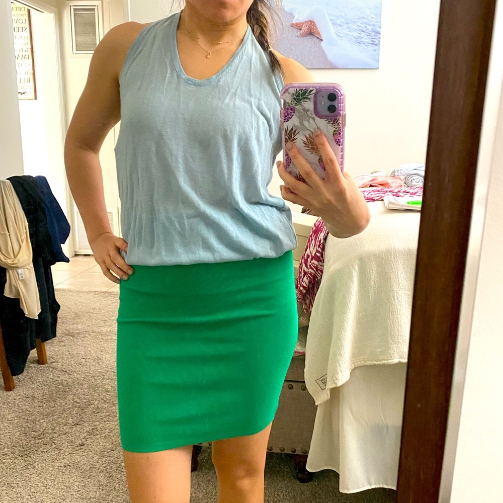 DVF - Diane Von Furstenberg light blue/green Tank top/Dress, XS